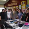 The Greek Consul for Educational Affairs with Greek VCE students at Strathmore Secondary College.