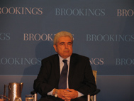 Christofias spoke at the Brookings Institution, in Washington