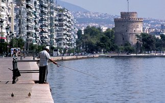 200 Fishermen Gathered at the White Tower in Salonika