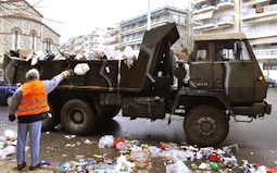 Army to Help Clear Trash from Streets of Athens