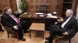 PASOK leader Evangelos Venizelos (L) and Democratic Left chief Fotis Kouvelis are far apart.