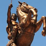 The Alexander the Great statue in Skopje
