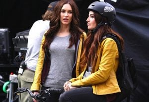 Megan Fox with her Body double Maria Papathanasiou
