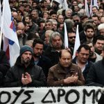 Greek workers at one of the seemingly endless protests and strikes against austerity measures