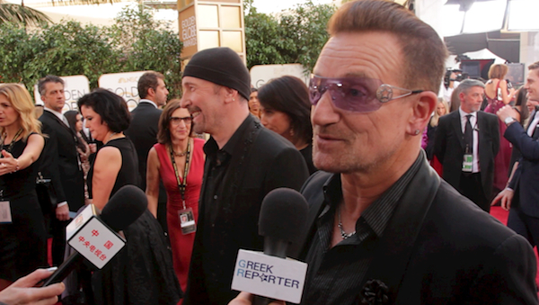 Bono at the 2014 Golden Globe Awards