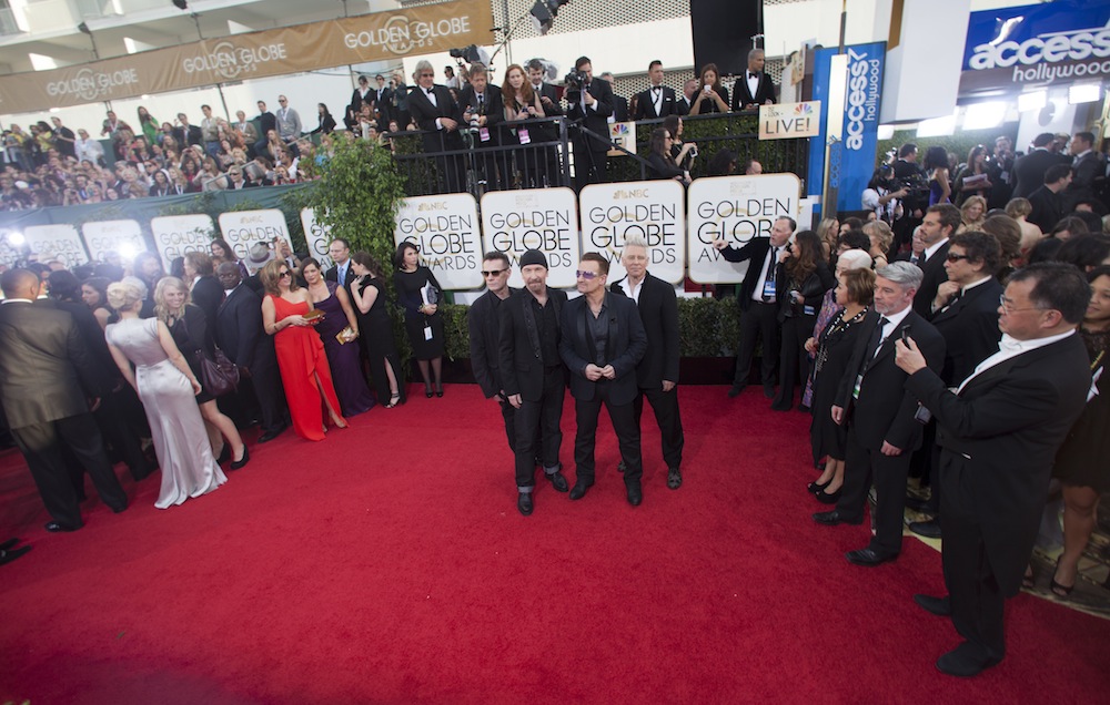 U2 at the Golden Globe Awards 2014