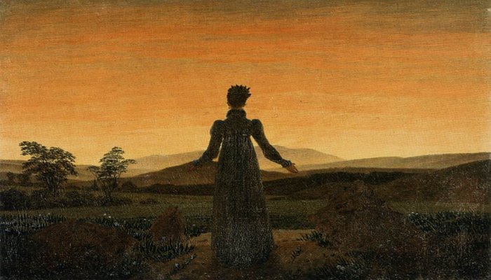 Woman Before the Rising Sun - Friedrich