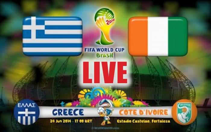 Watch Greece vs Côte d'Ivoire LIVE: World Cup 2014