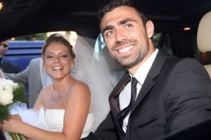 Yiannis Maniatis and his wife, Ioanna Gali.