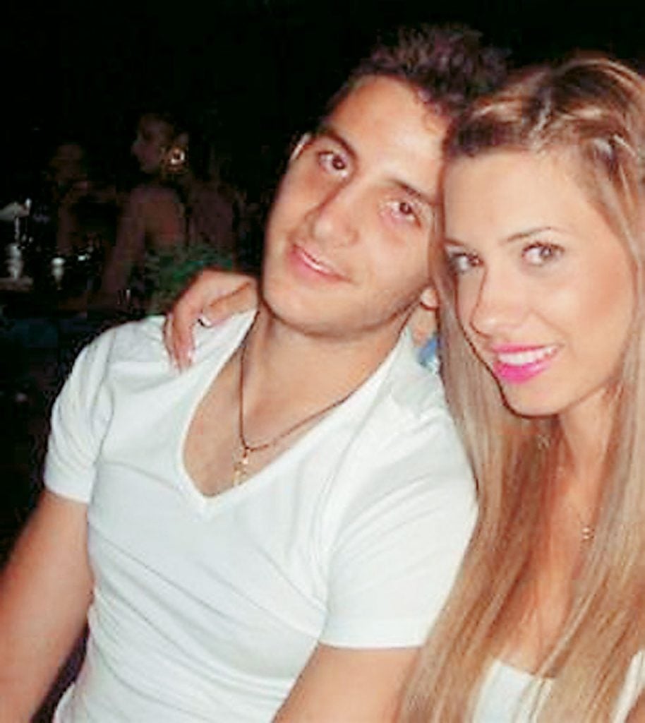 Costas Manolas and his girlfriend, Niki Prevezanou.