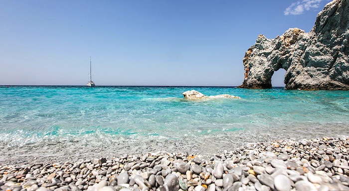 Lalaria beach on Skiathos Island, Greece