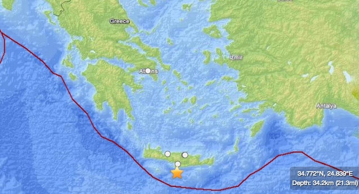 Earthquake Shakes Crete Island in Greece