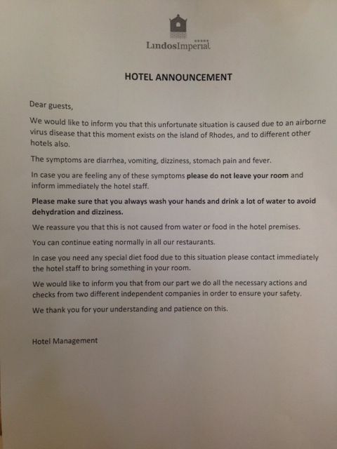The Hotel's Announcement