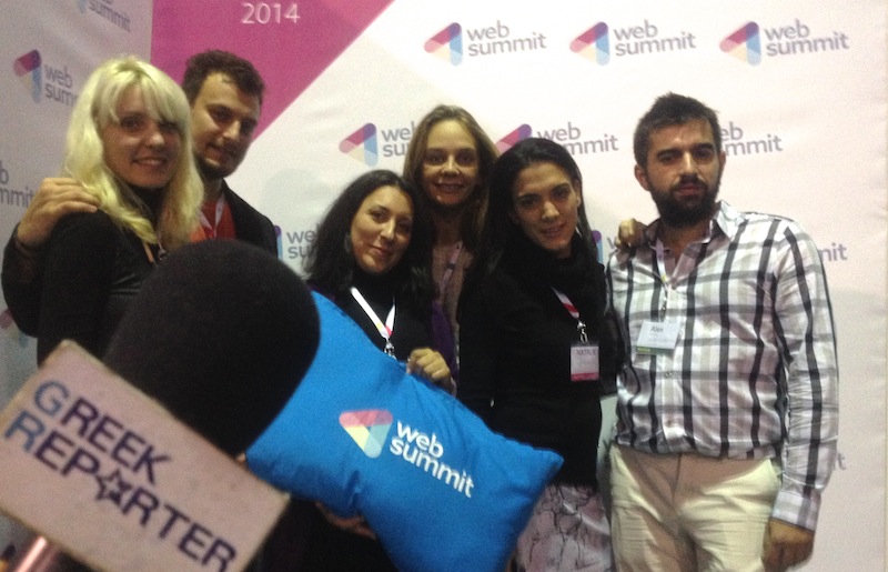 Some of the Greek entrepreneurs who presented their startups at the Web Summit 2014 in Dublin