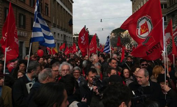 Rally in Rome for Greece