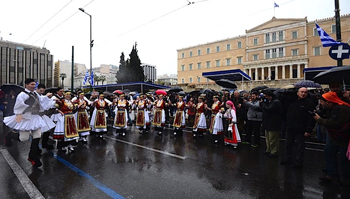 Parade in Central Athens