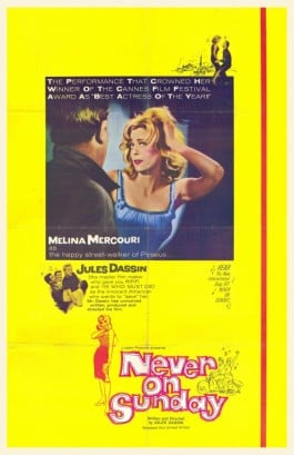 Never On sunday poster