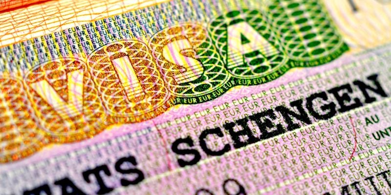 Schengen Visa in passport page