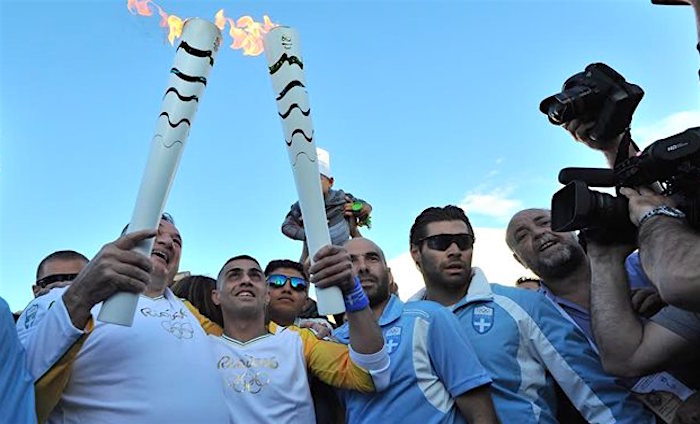 Syrian Refugee Carries Olympic Torch