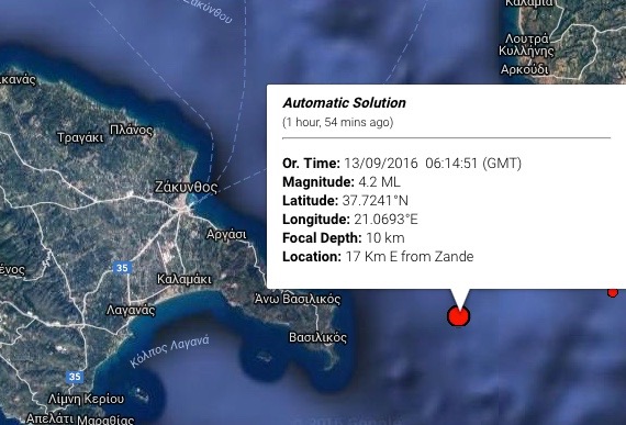 zakynthos earthquake 4.2