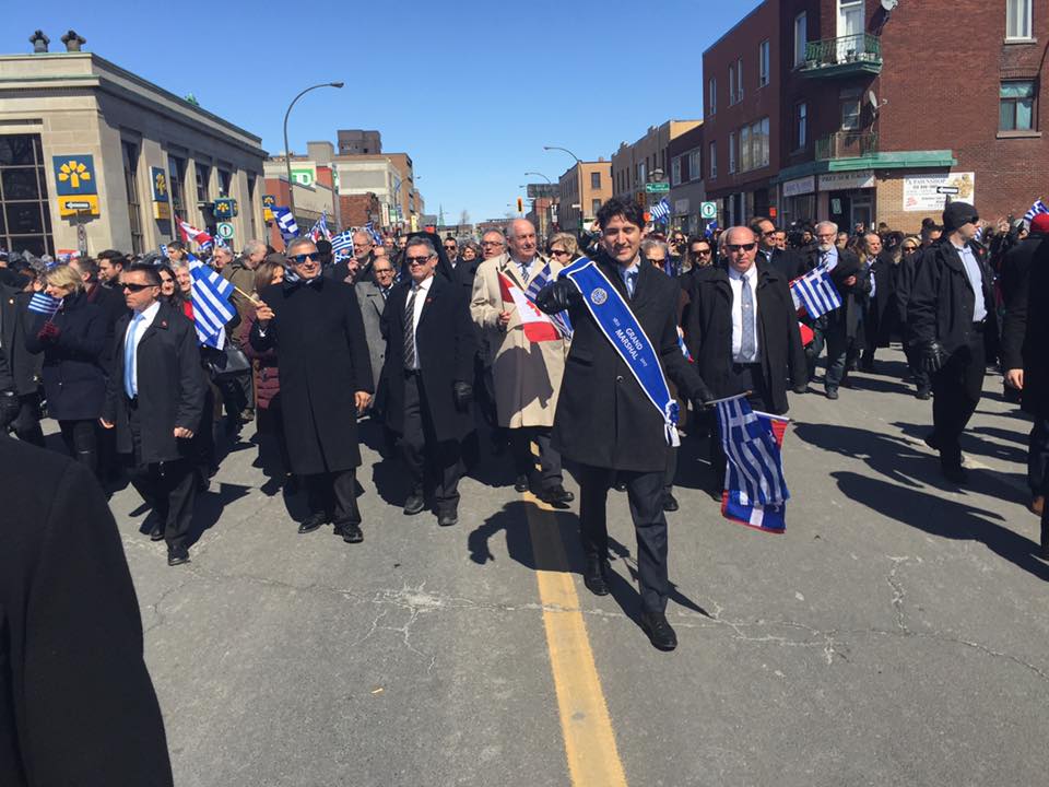 Justin Trudeau at the 2017 Greek Parade in Montreal