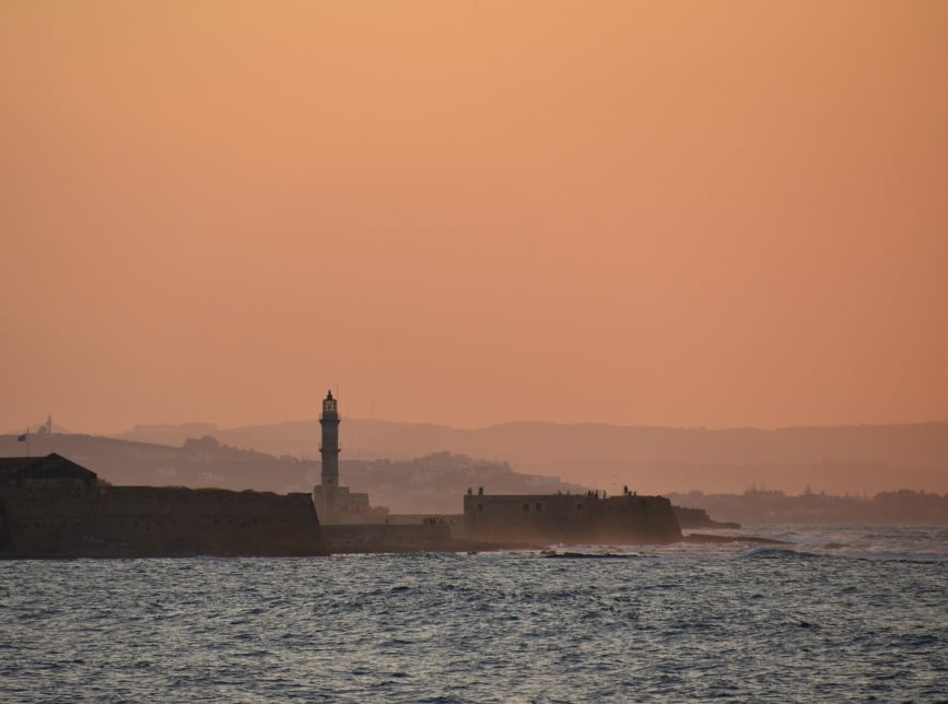 Traditional Sights of Chania:The Lighthouse right after sunset. (photo by Gabi Ancarola)