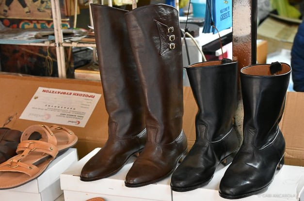 Cretan boots for adults and for kids. These boots are part of the Cretan men traditional costume.