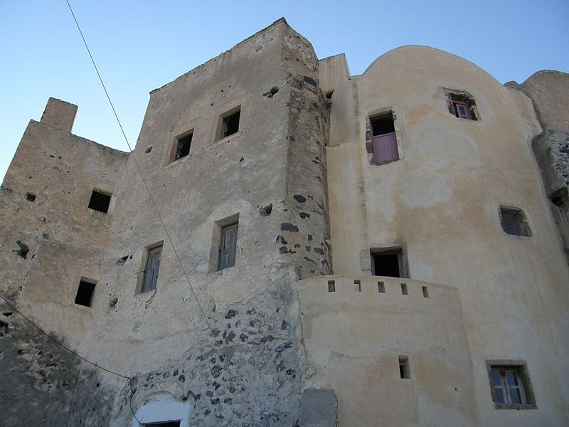 Castle and Tower of Emporio, Santorini. 