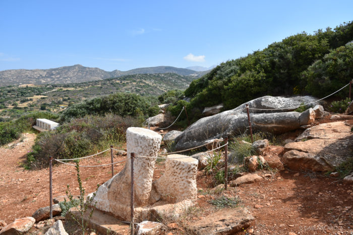 Ancient sites to visit in Naxos, Melanes, Kouroi.