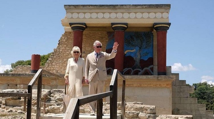 King Charles and Camilla visited the Knossos archeological site in Crete