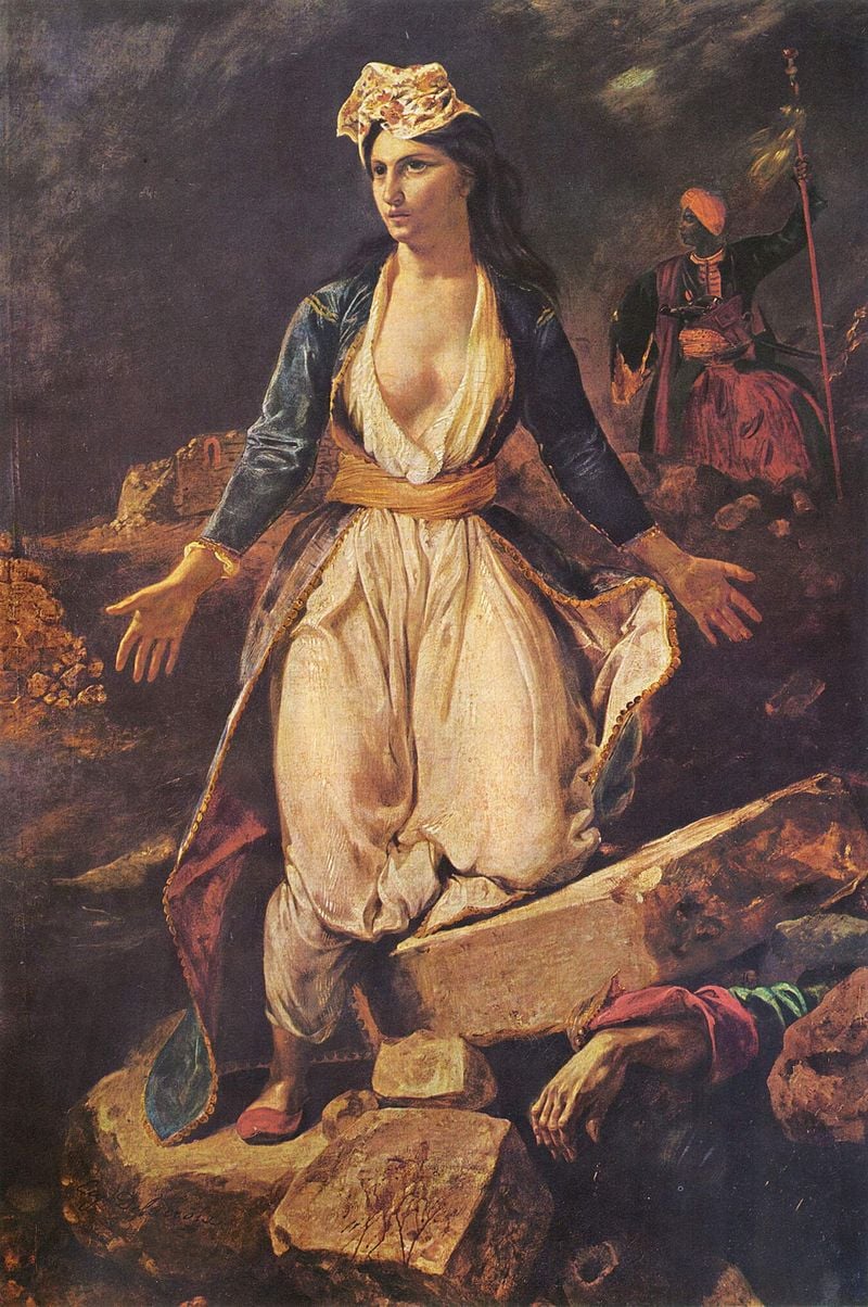 Delacroix painting Greece Missolonghi
