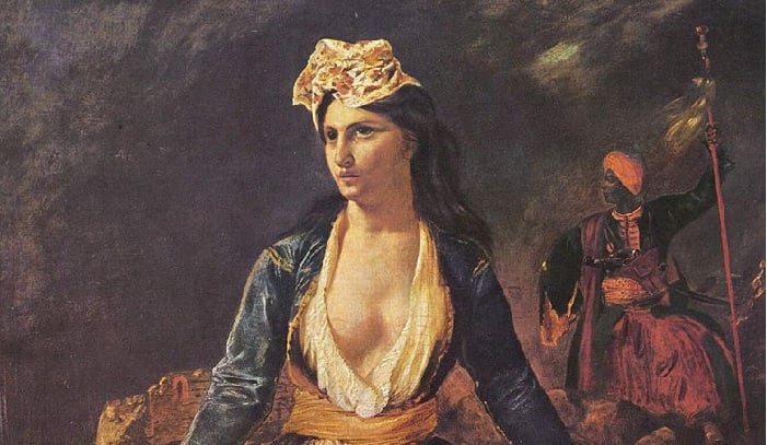 Delacroix painting Greece Missolonghi