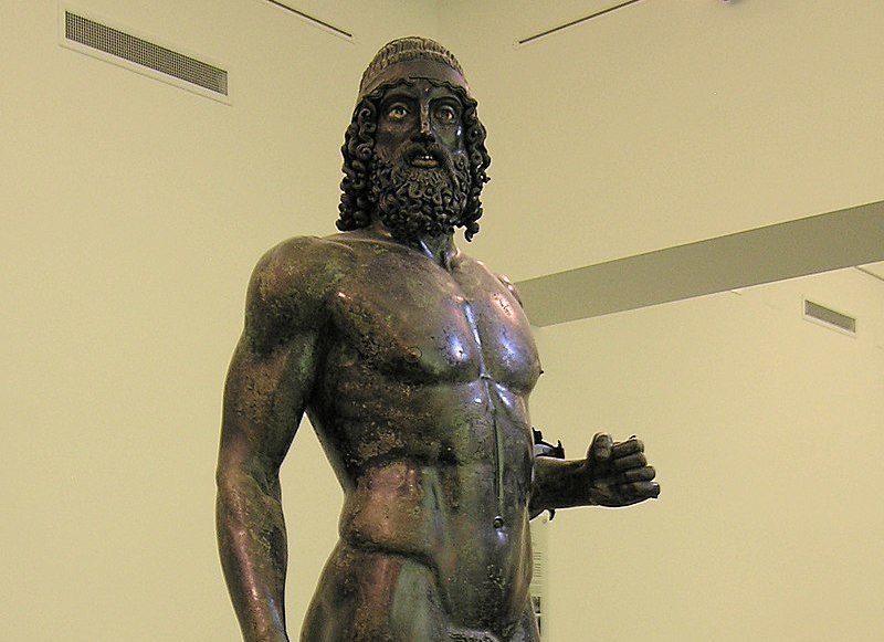 Riace bronze Greek statue in Italy