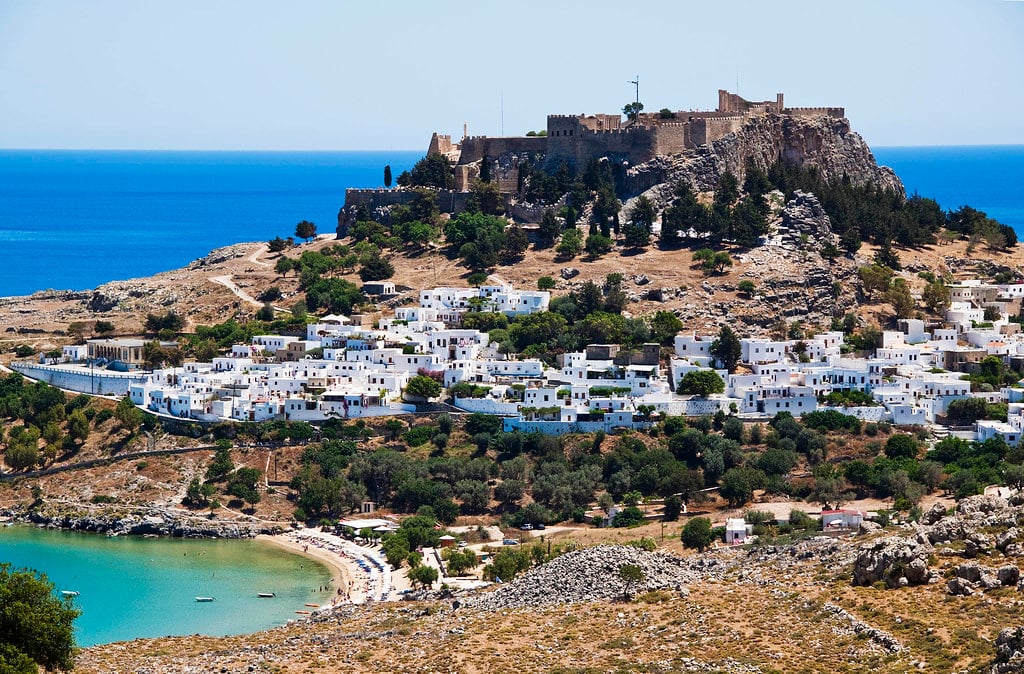 The village of Lindos,