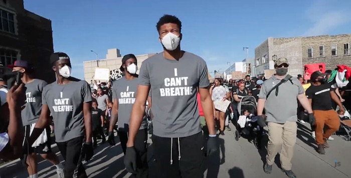Giannis Antetokounmpo Joins Protesters Demanding Justice and Change