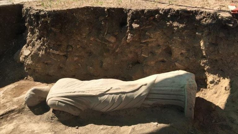 Statue of Woman Unearthed in Ancient Greek City of Perge