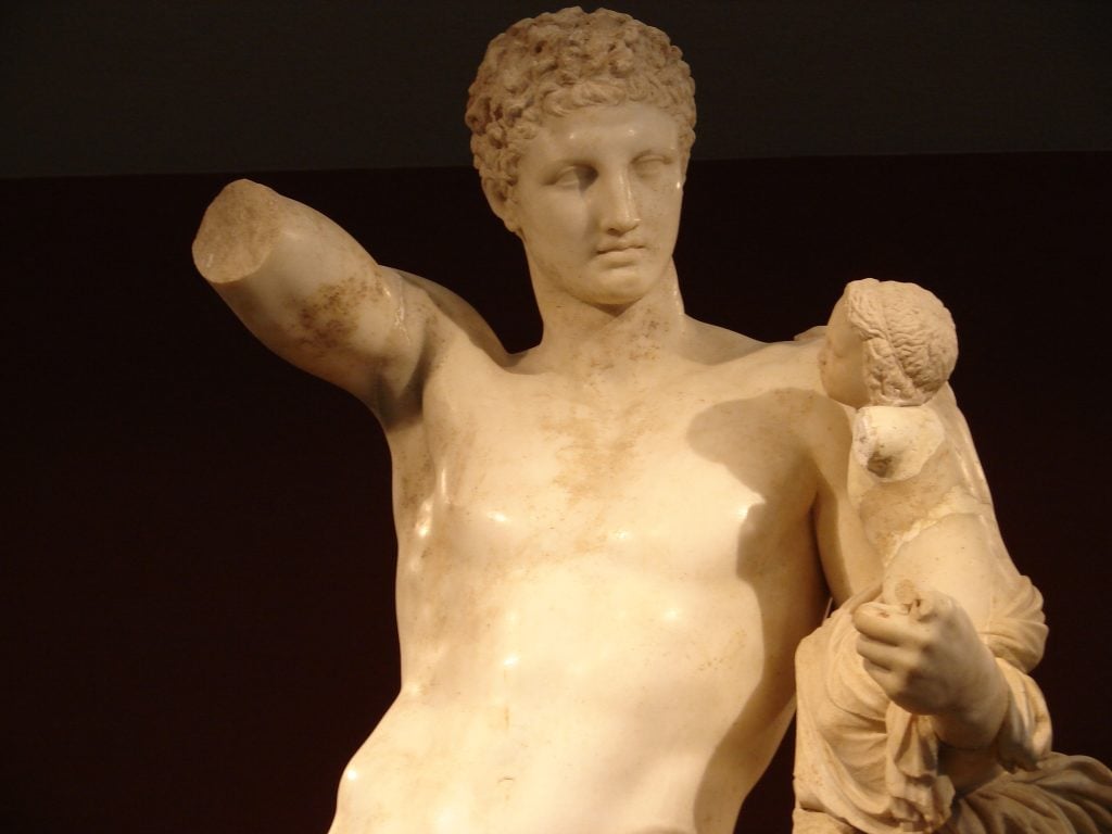 Hermes and the Infant Dionysus by Praxiteles
