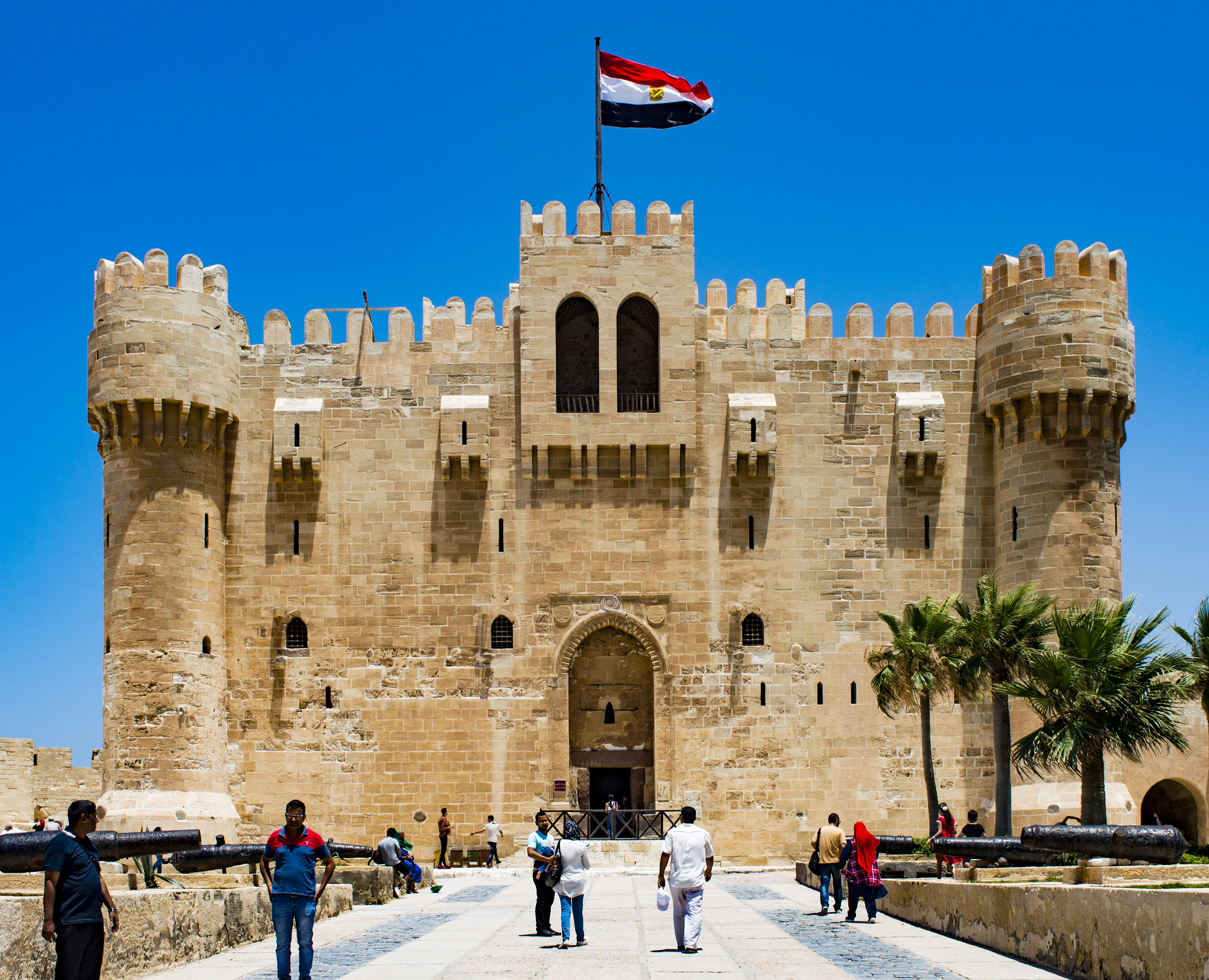 Qaitbey Fort, Alexandria- believed to have been built by the Mamluks using the stones of the Pharos of Alexandria