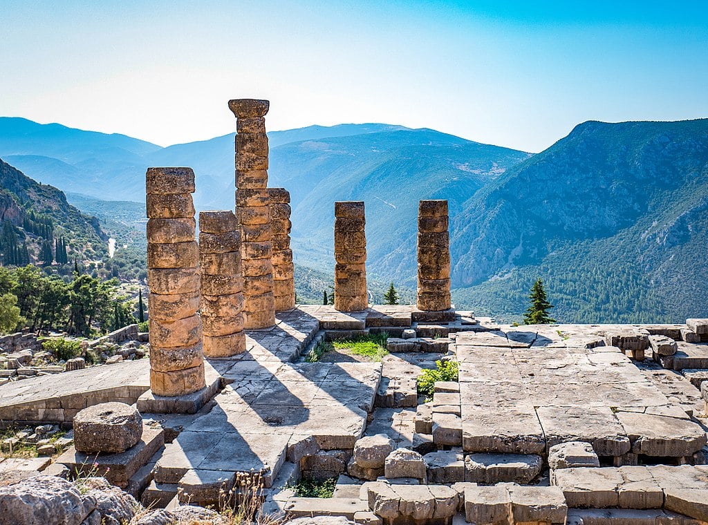 Greek temple of Apollo, Delphi Greece