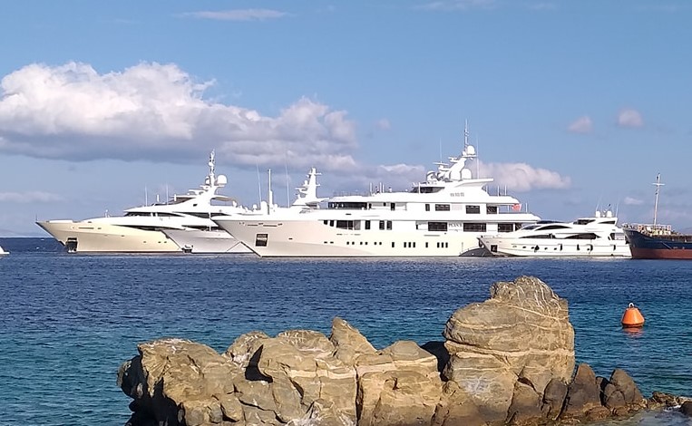 Mykonos Yachts Docked