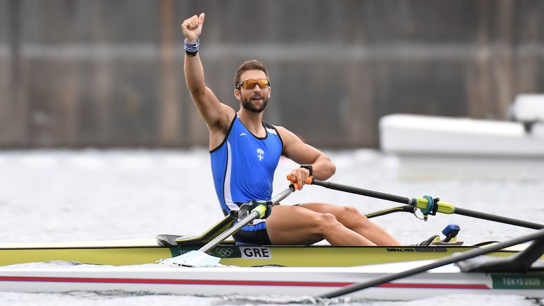Greece's Stefanos Ntouskos Wins Gold; Breaks Record in Rowing at Tokyo ...