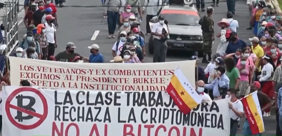 Massive Protests Erupt in El Salvador Against Bitcoin as Legal Tender