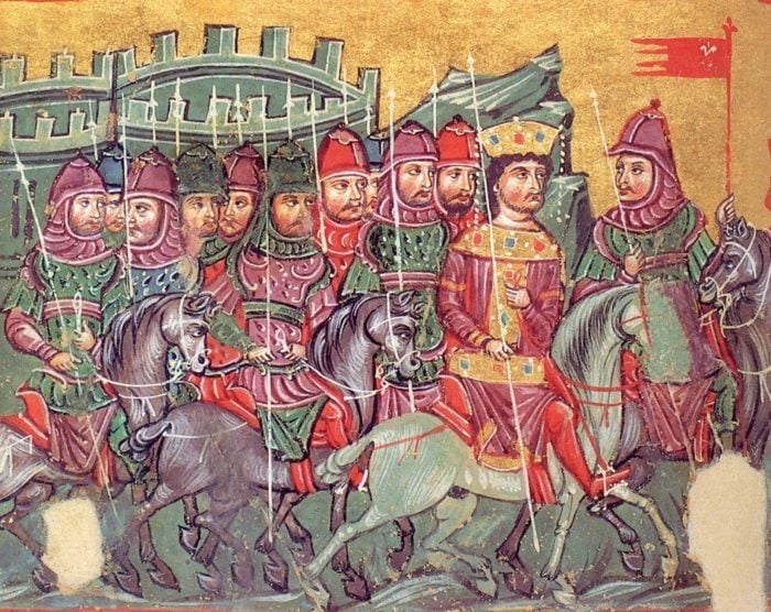 A depiction of Byzantine soldiers