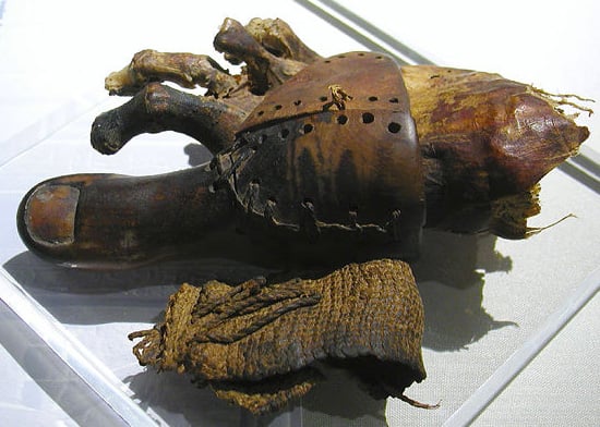 Prosthetic on mummy found near Luxor