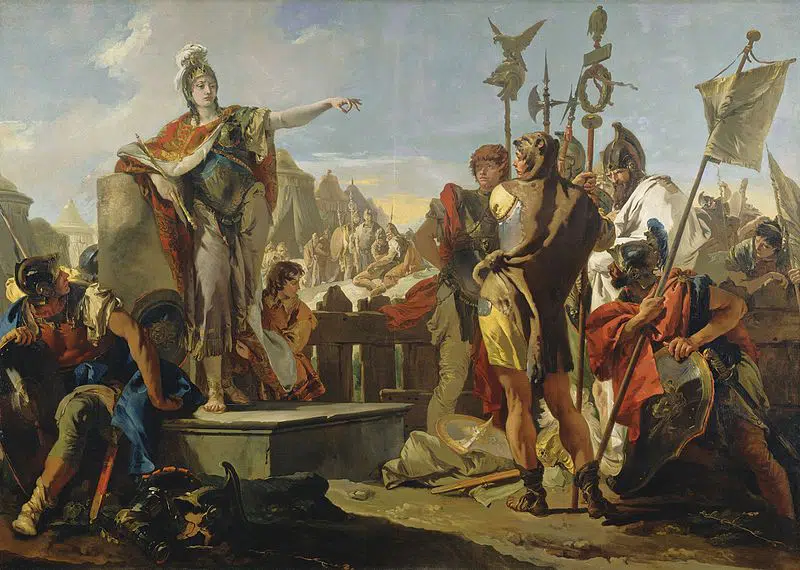 Queen Zenobia Addressing Her Soldiers woman 