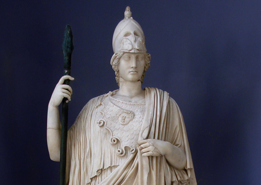 A Roman copy of a Greek statue of goddess Athena.