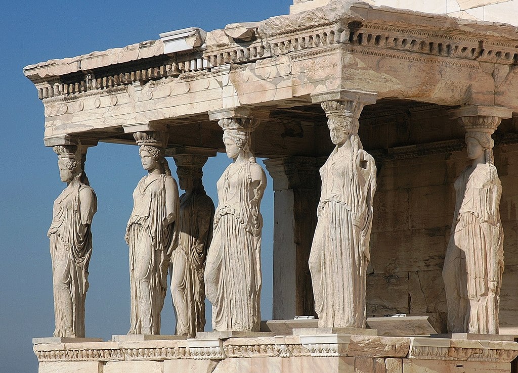 erechteion, caryatids , Acropolis , Athens
