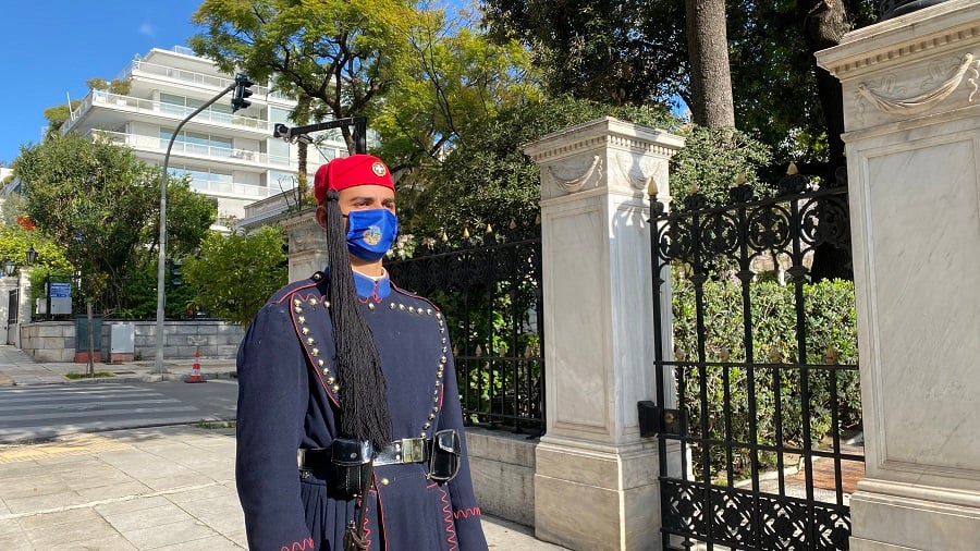 Greek evzones masks