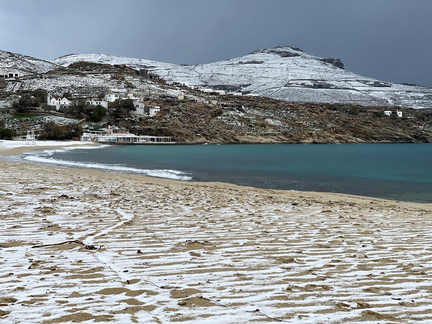 Mykonos snow
