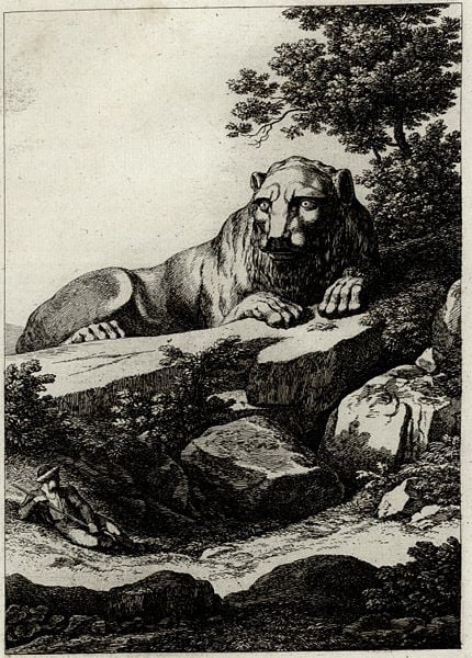 Lion of Kea drawing